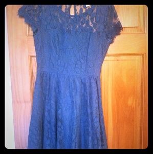 Lauren Conrad navy lace dress